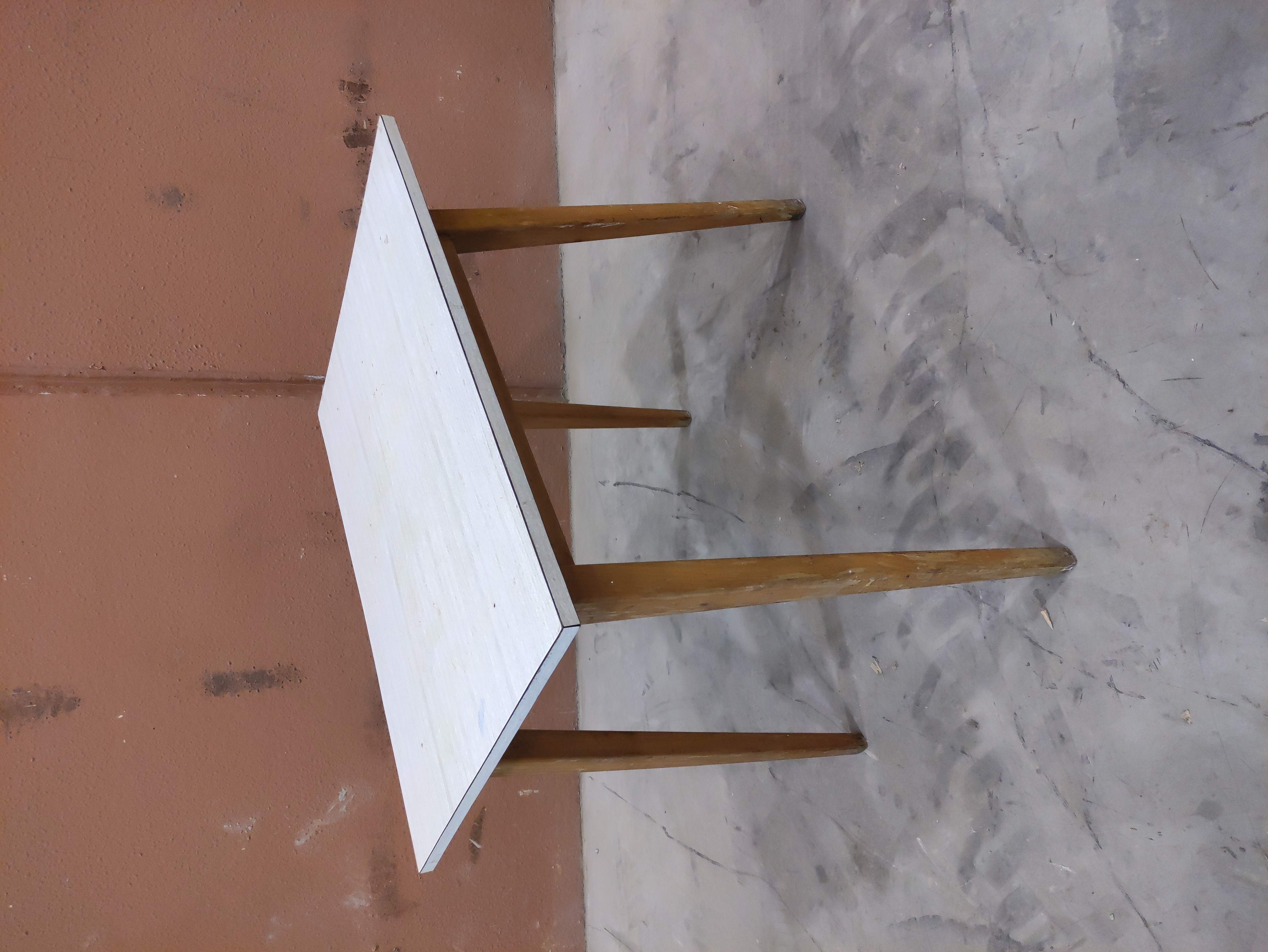 mesa auxiliar cocina formica madera 76x83x59.5 original + replica